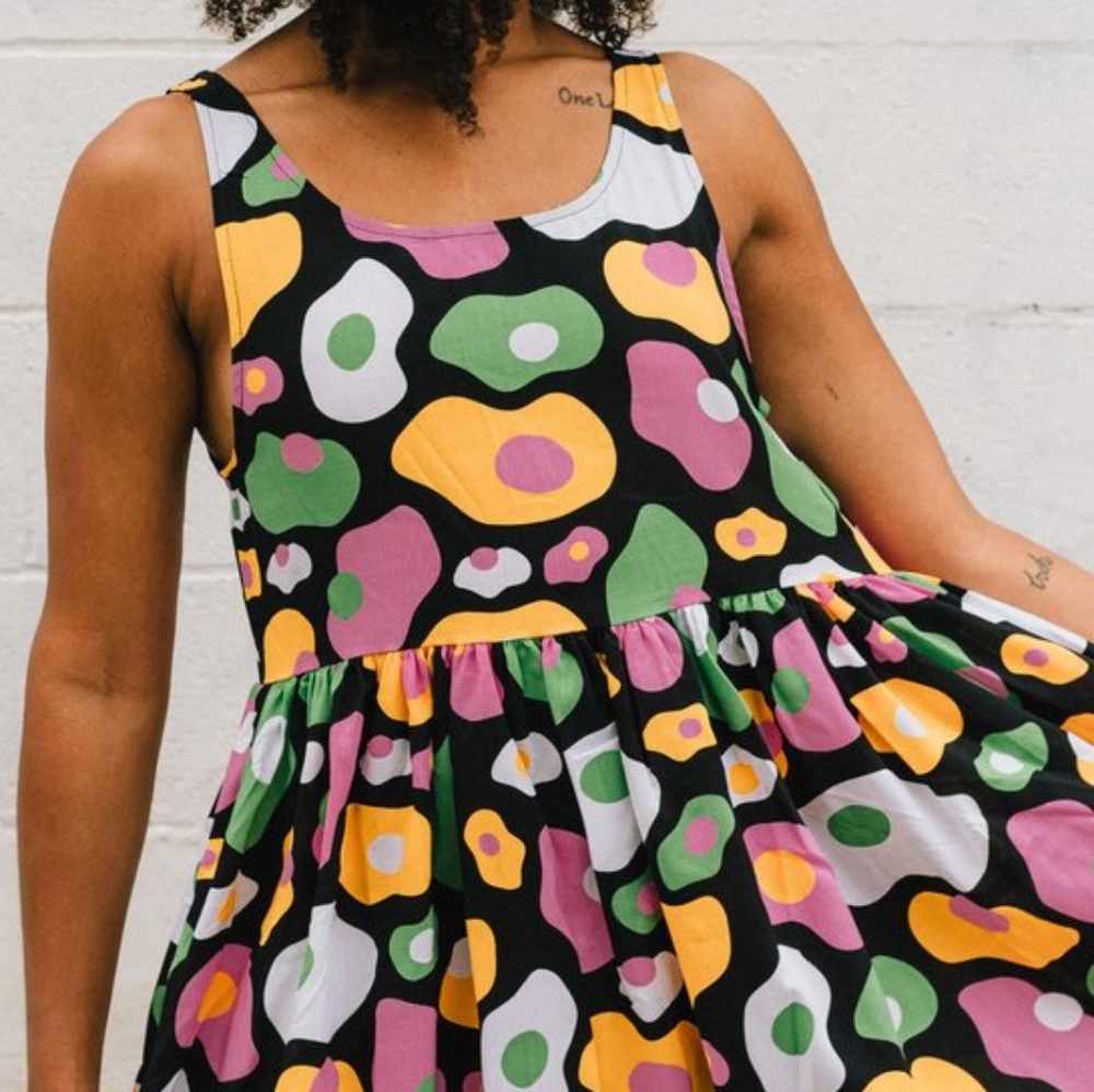 Nooworks Naomi Colorful Abstract Midi Dress